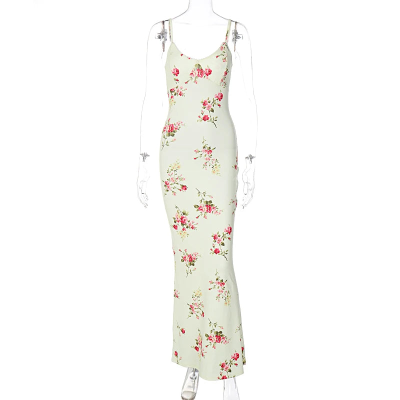 Ouvirende Blomme Ruglose Maxi Rok