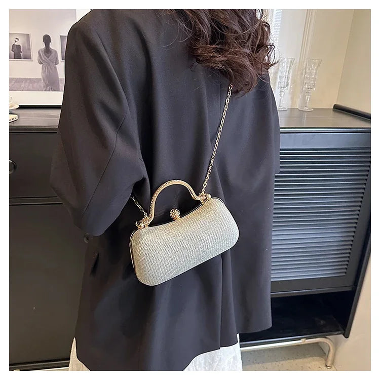 Luxury Vintage Chain Shoulder Bag — Elegant Satchel