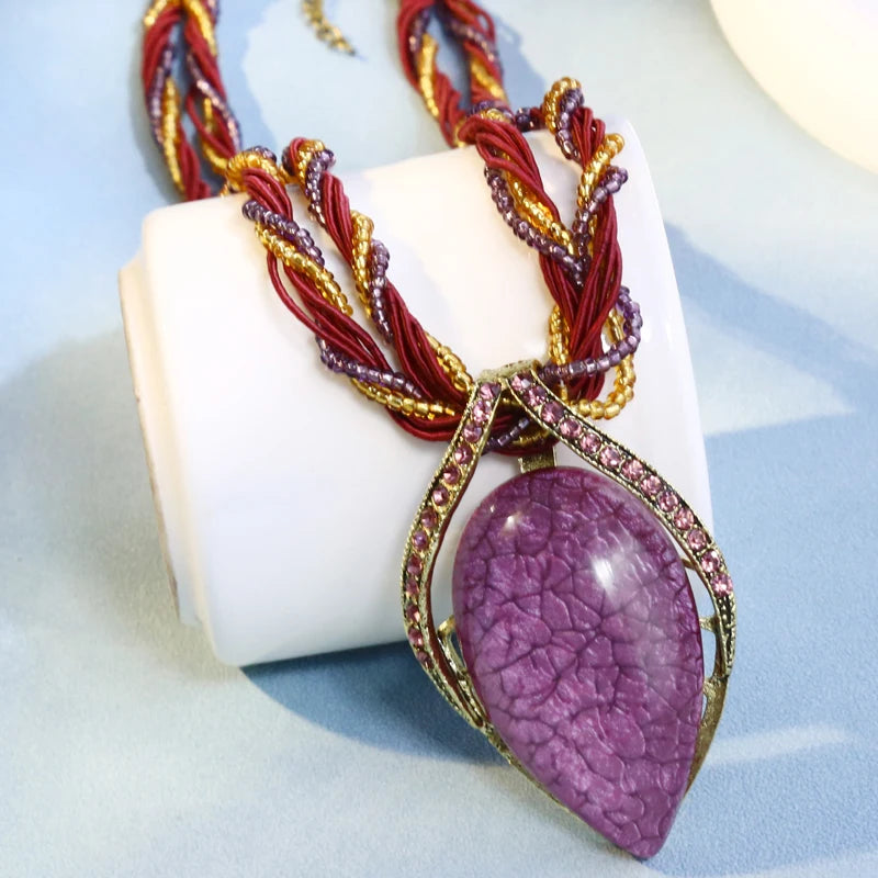 Ethnic Luxe Choker Necklace — Handcrafted Beaded Chain