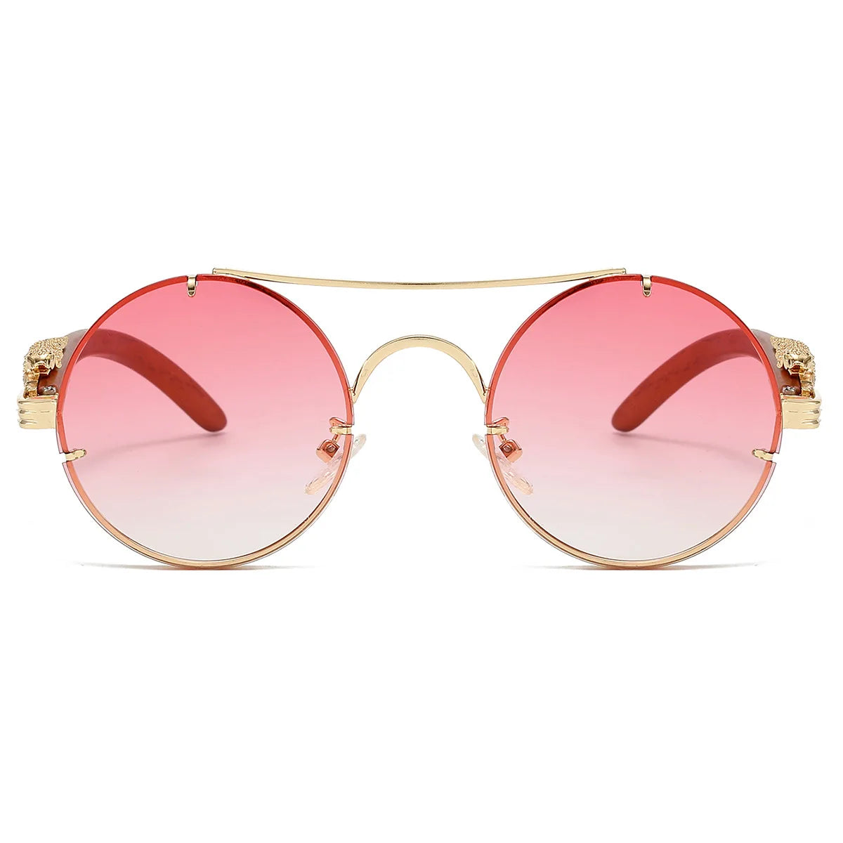 Lumière Round Sunglasses — Double Bridge UV400 Gradient