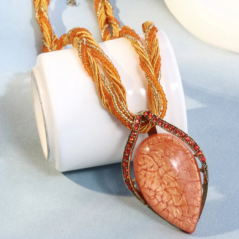 Ethnic Luxe Choker Necklace — Handcrafted Beaded Chain