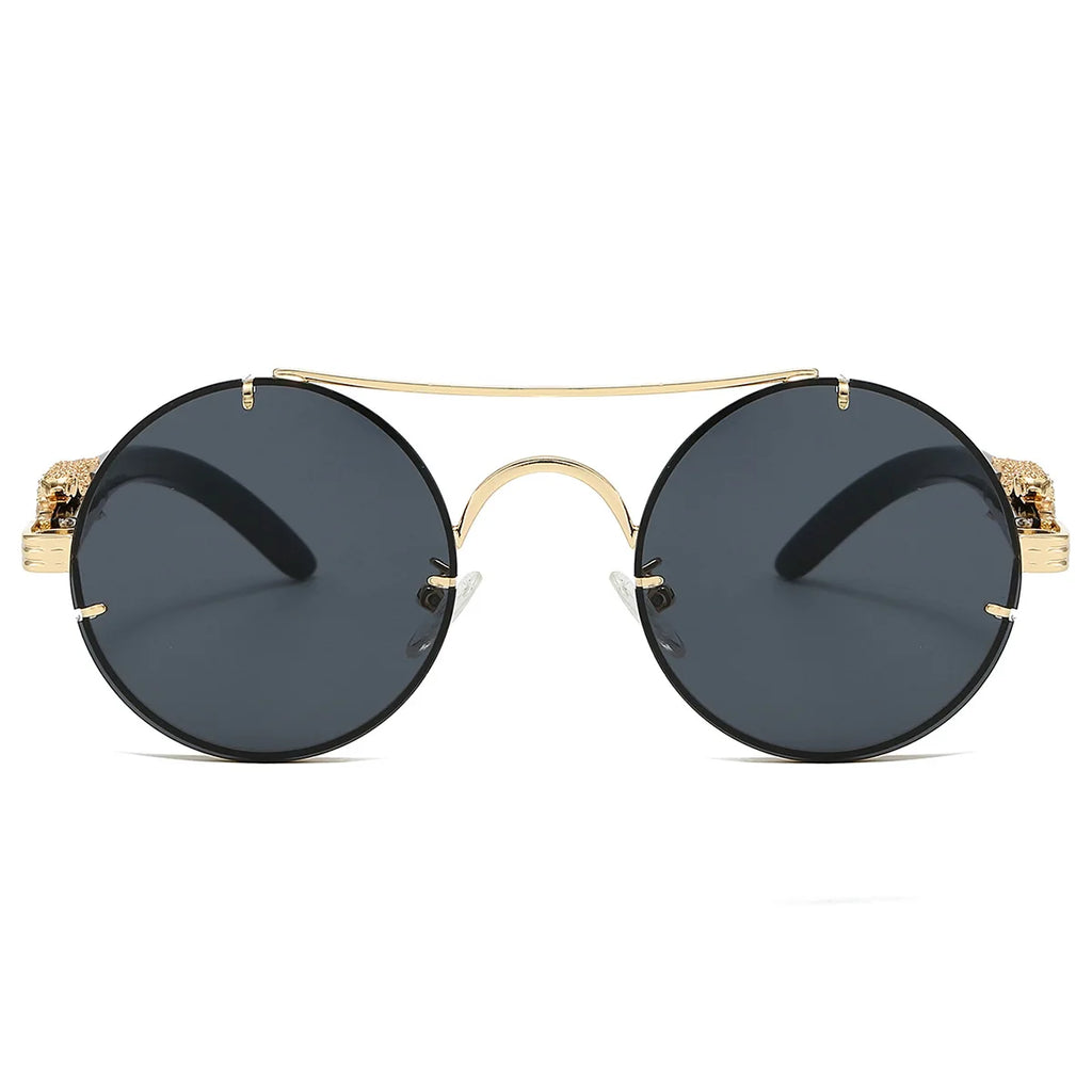 Lumière Round Sunglasses — Double Bridge UV400 Gradient