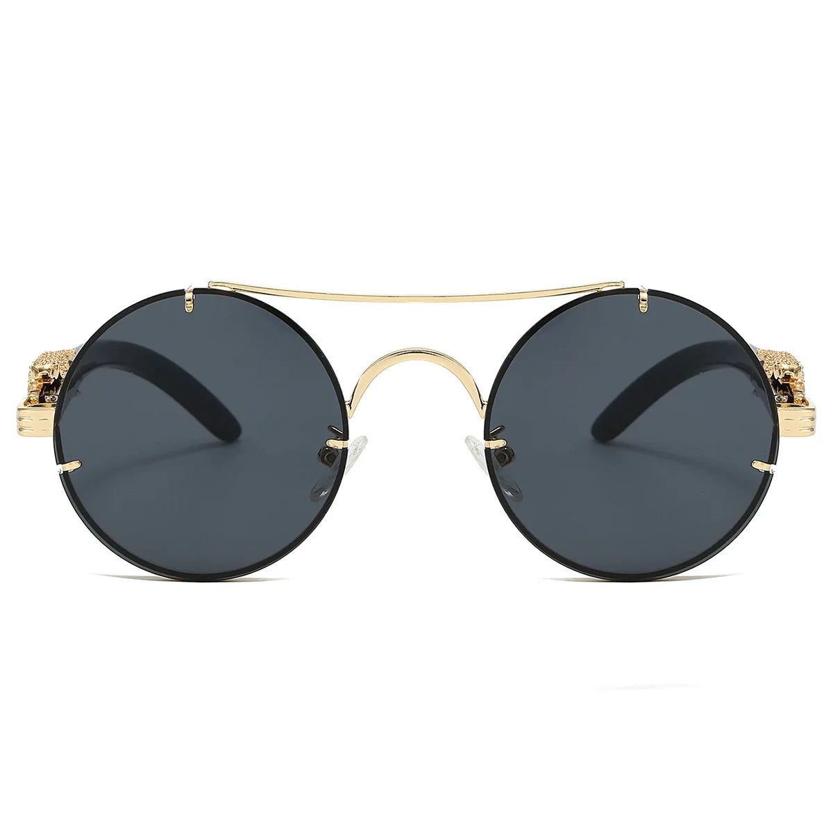 Lumière Round Sunglasses — Double Bridge UV400 Gradient
