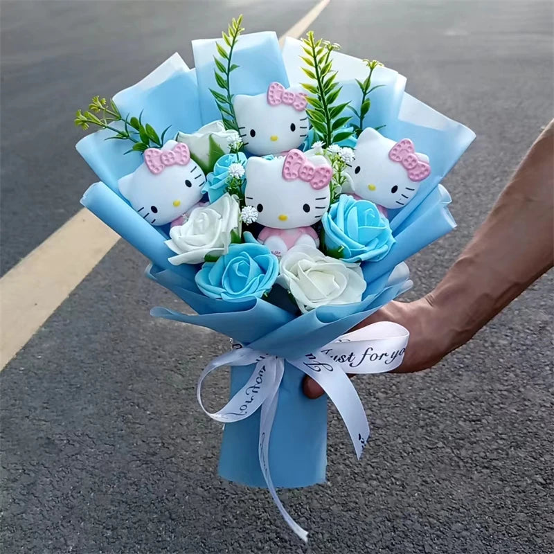 Hello Kitty Plush Rose Bouquet — Kawaii Gift Collection