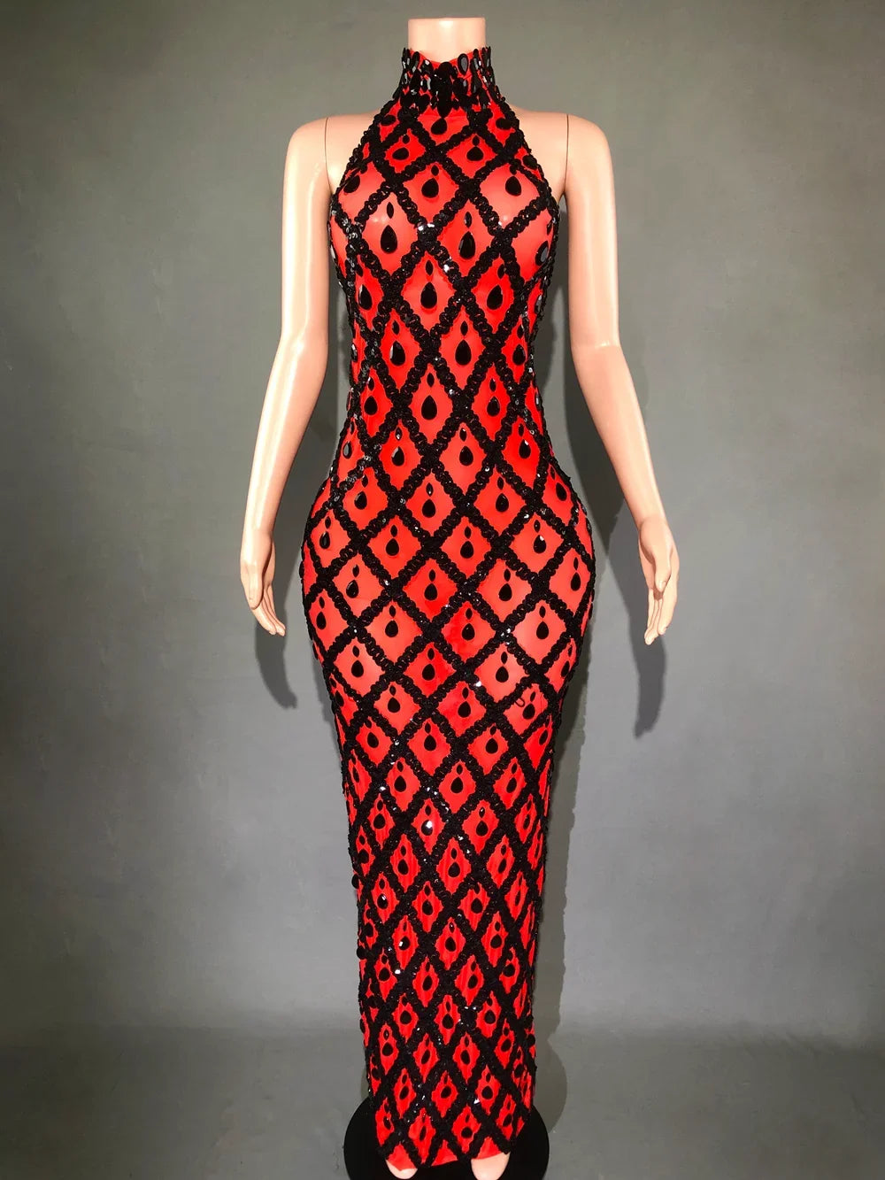 Lumière Rhinestone Mesh Dress — Sparkle Evening Gown