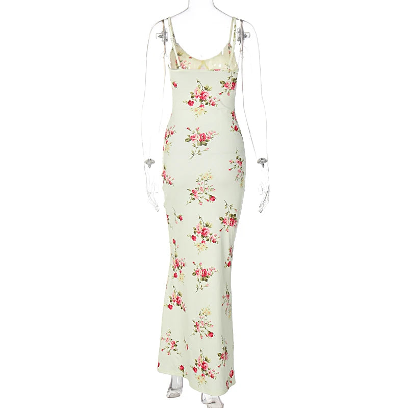 Ouvirende Blomme Ruglose Maxi Rok