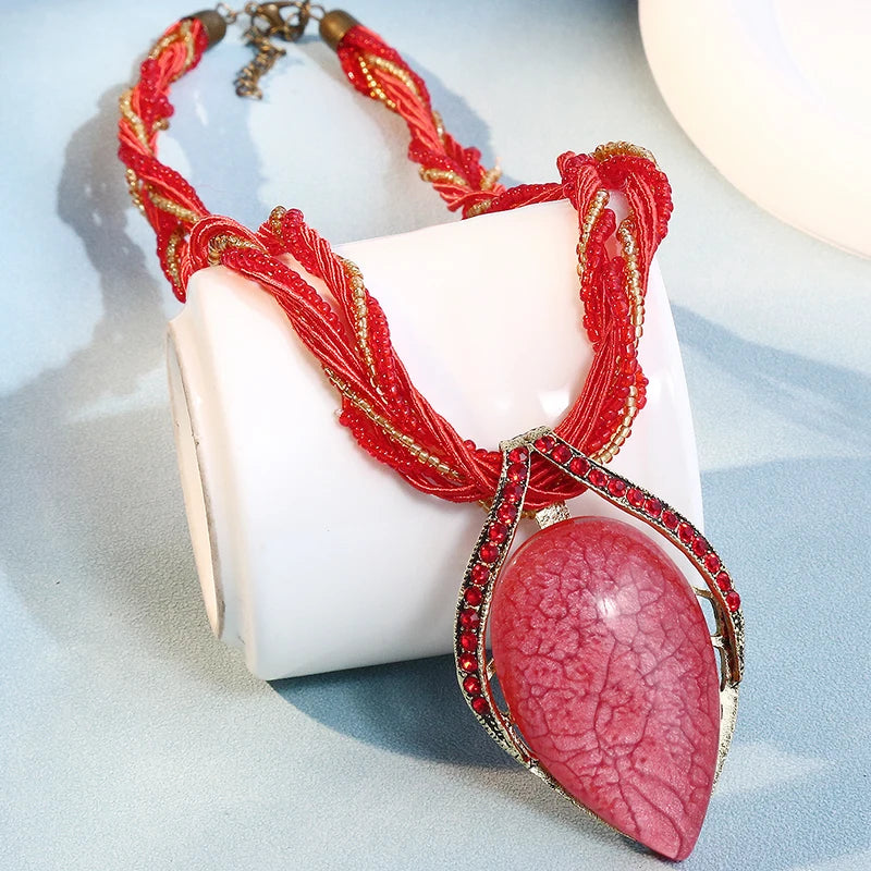 Ethnic Luxe Choker Necklace — Handcrafted Beaded Chain