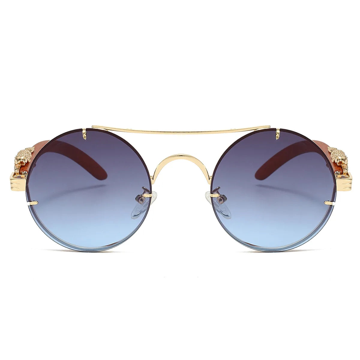 Lumière Round Sunglasses — Double Bridge UV400 Gradient