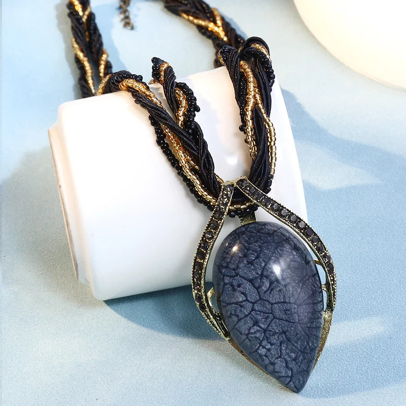 Ethnic Luxe Choker Necklace — Handcrafted Beaded Chain