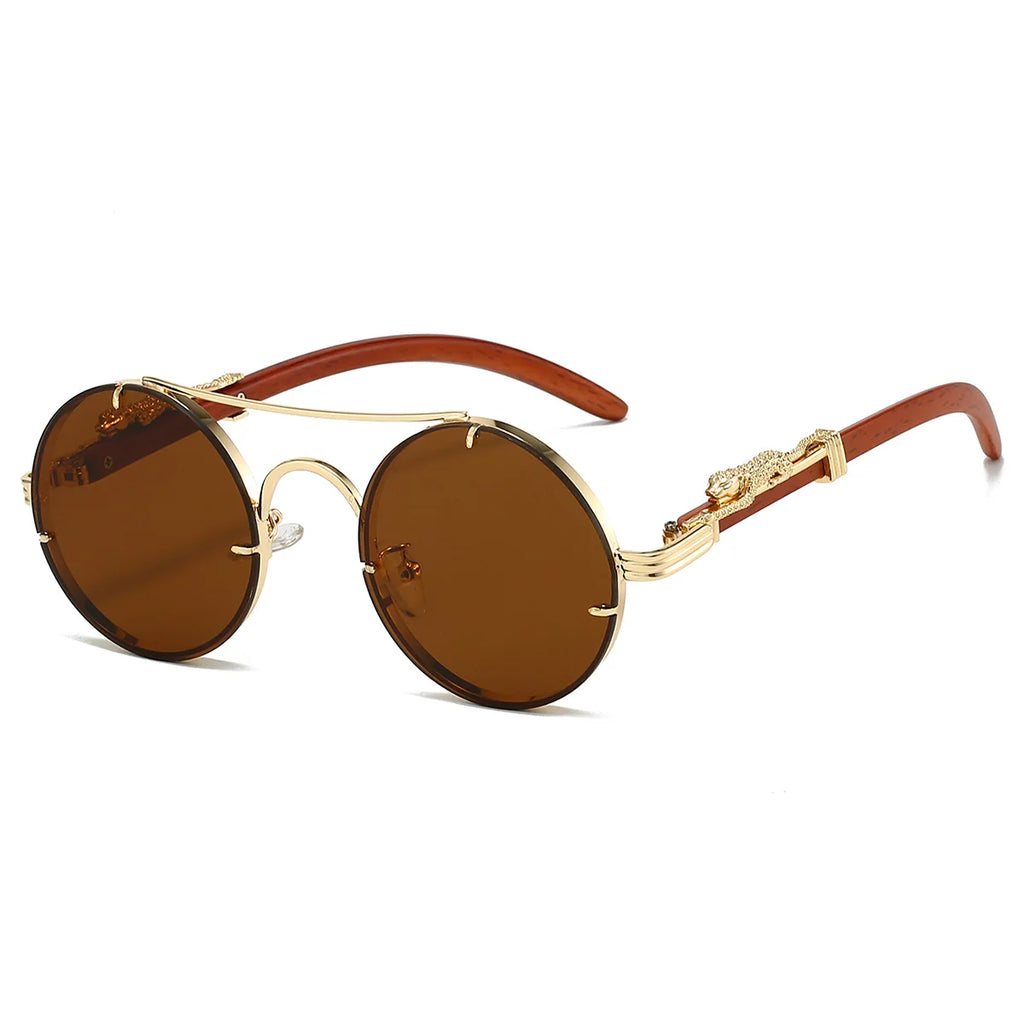 Lumière Round Sunglasses — Double Bridge UV400 Gradient