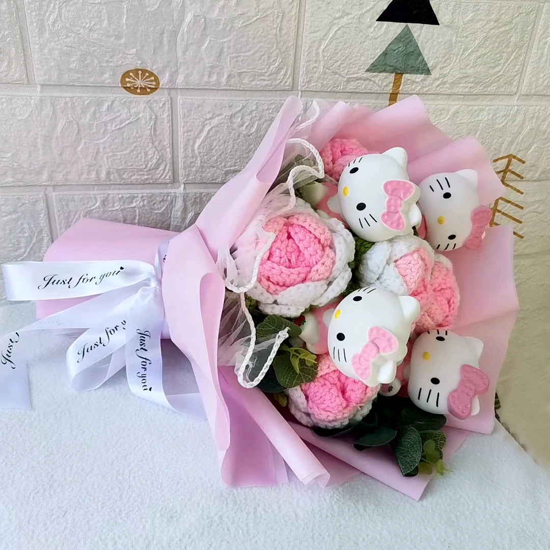 Hello Kitty Plush Rose Bouquet — Kawaii Gift Collection