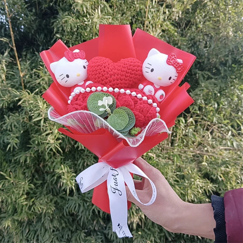 Hello Kitty Plush Rose Bouquet — Kawaii Gift Collection