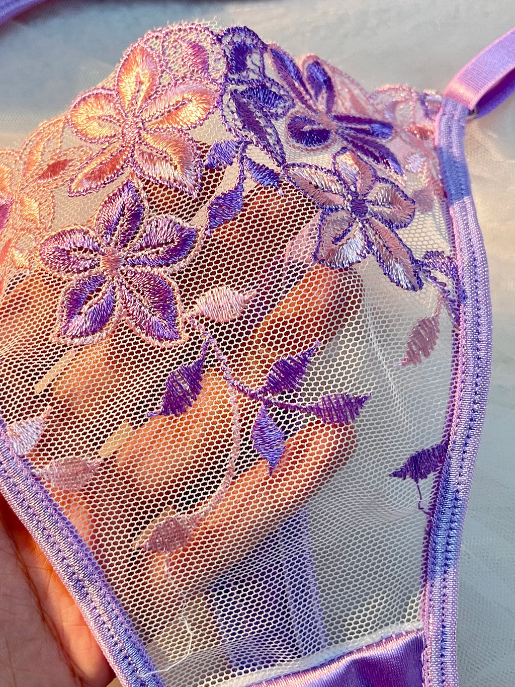 Noir Bloom Bra & Brief Set — Embroidered Lace Lingerie