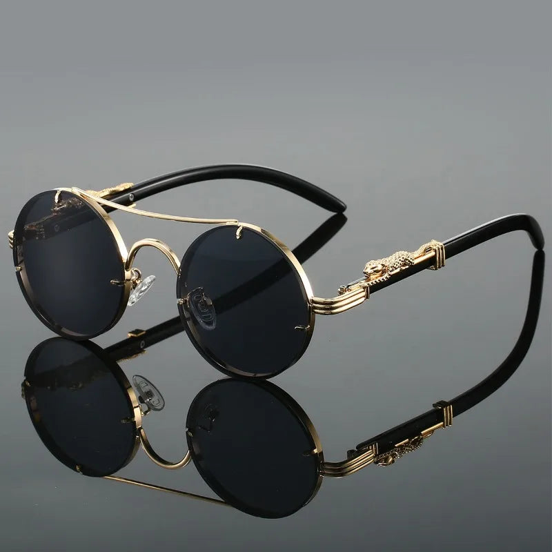 Lumière Round Sunglasses — Double Bridge UV400 Gradient