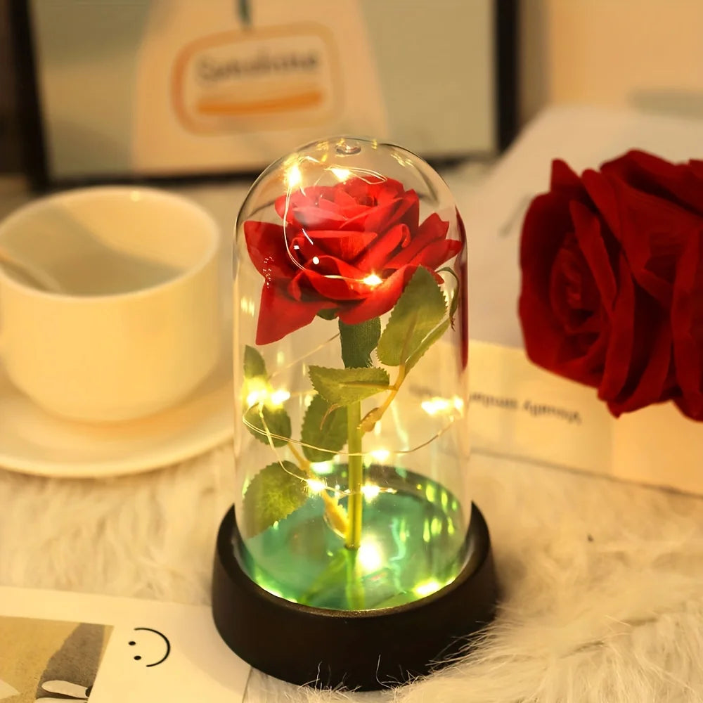 Enchanted Rose Dome — Luminous Eternal Keepsake