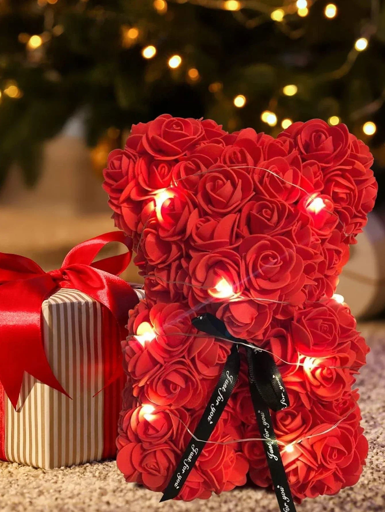 Noir Rose Bear — Eternal Bloom Keepsake