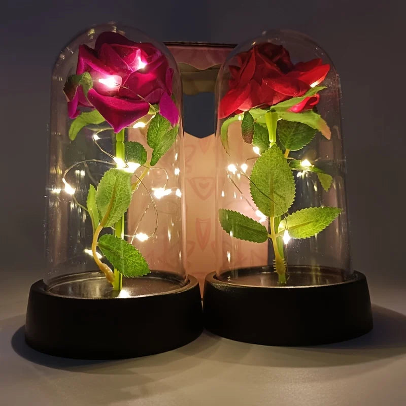 Enchanted Rose Dome — Luminous Eternal Keepsake