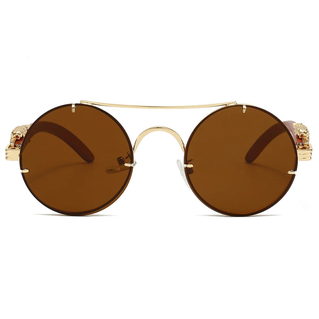 Lumière Round Sunglasses — Double Bridge UV400 Gradient