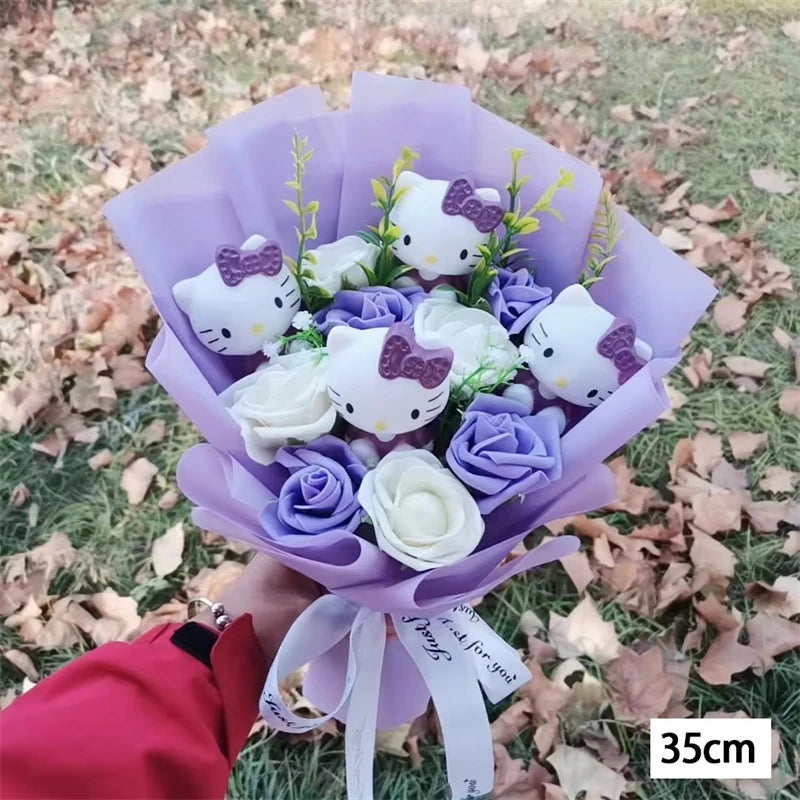 Hello Kitty Plush Rose Bouquet — Kawaii Gift Collection
