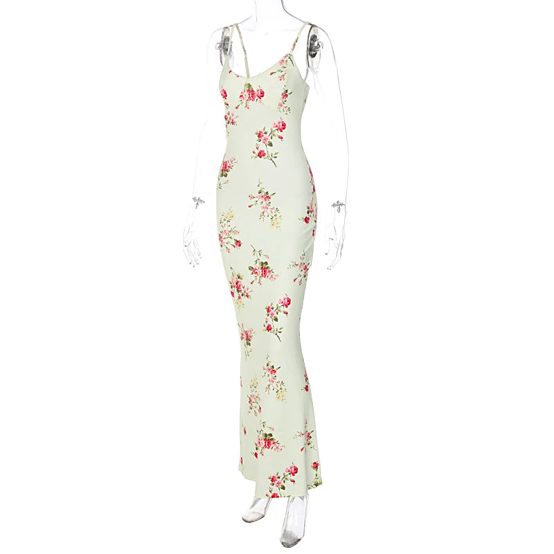 Ouvirende Blomme Ruglose Maxi Rok