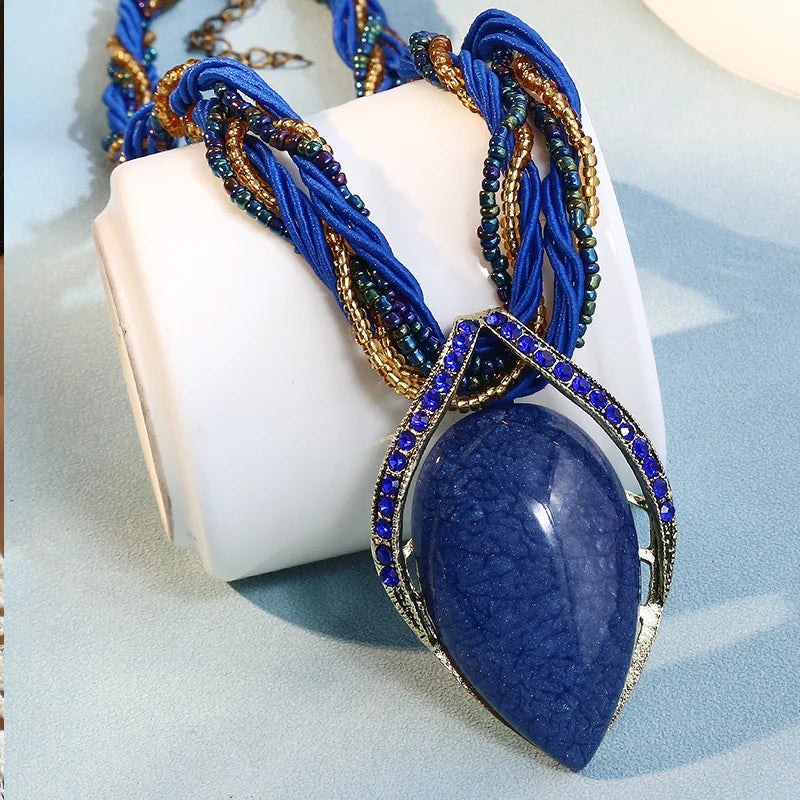Ethnic Luxe Choker Necklace — Handcrafted Beaded Chain