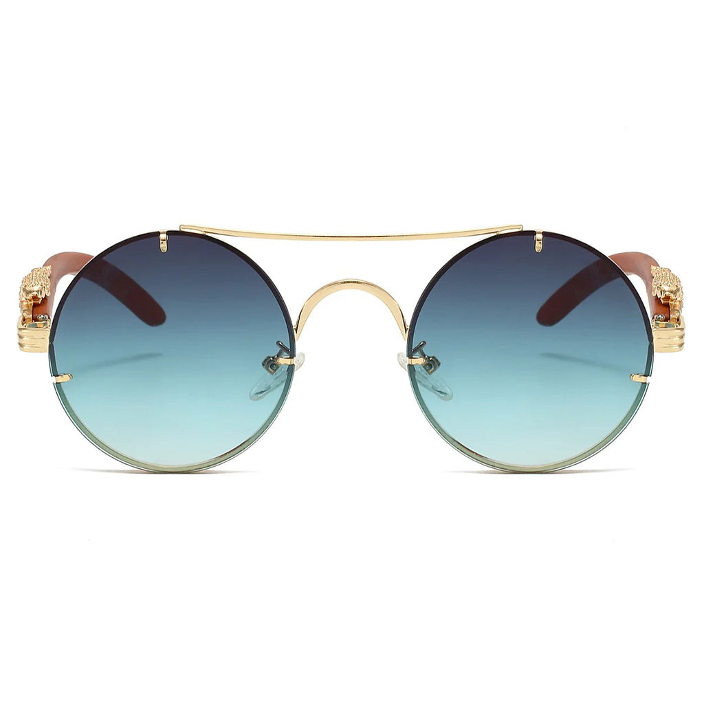 Lumière Round Sunglasses — Double Bridge UV400 Gradient