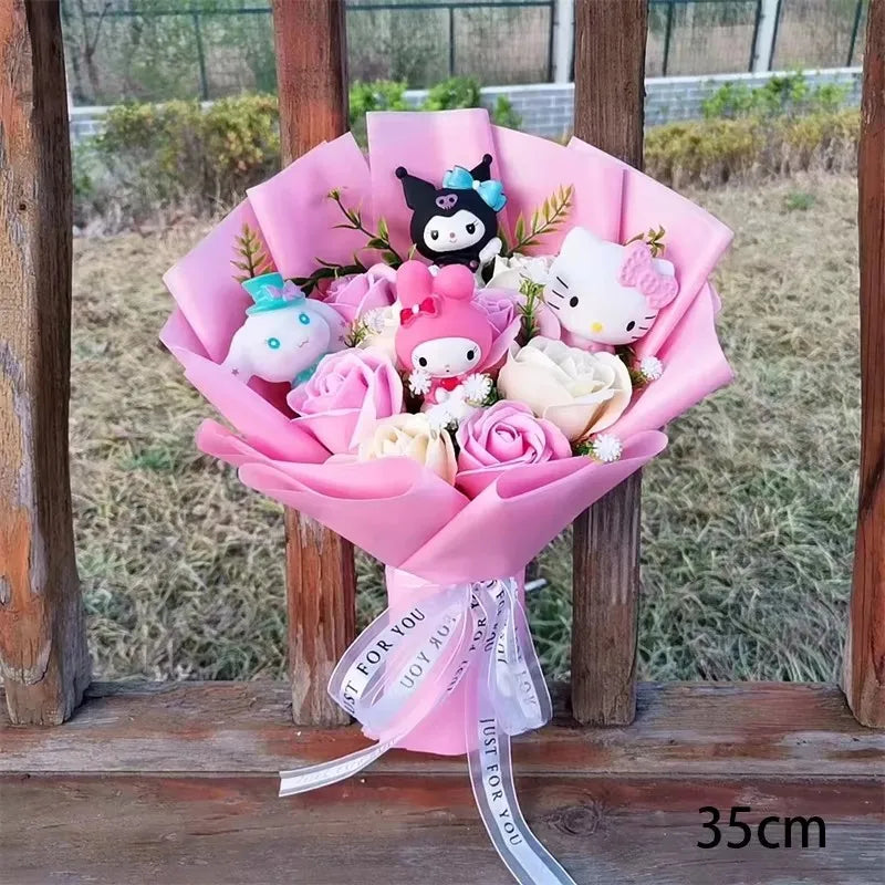 Hello Kitty Plush Rose Bouquet — Kawaii Gift Collection
