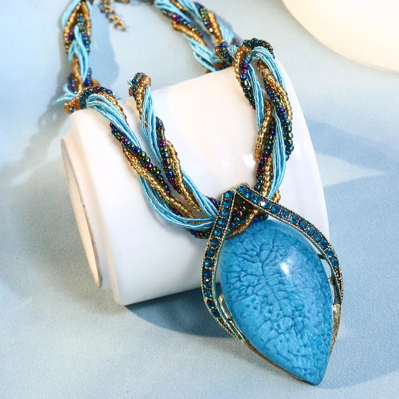 Ethnic Luxe Choker Necklace — Handcrafted Beaded Chain