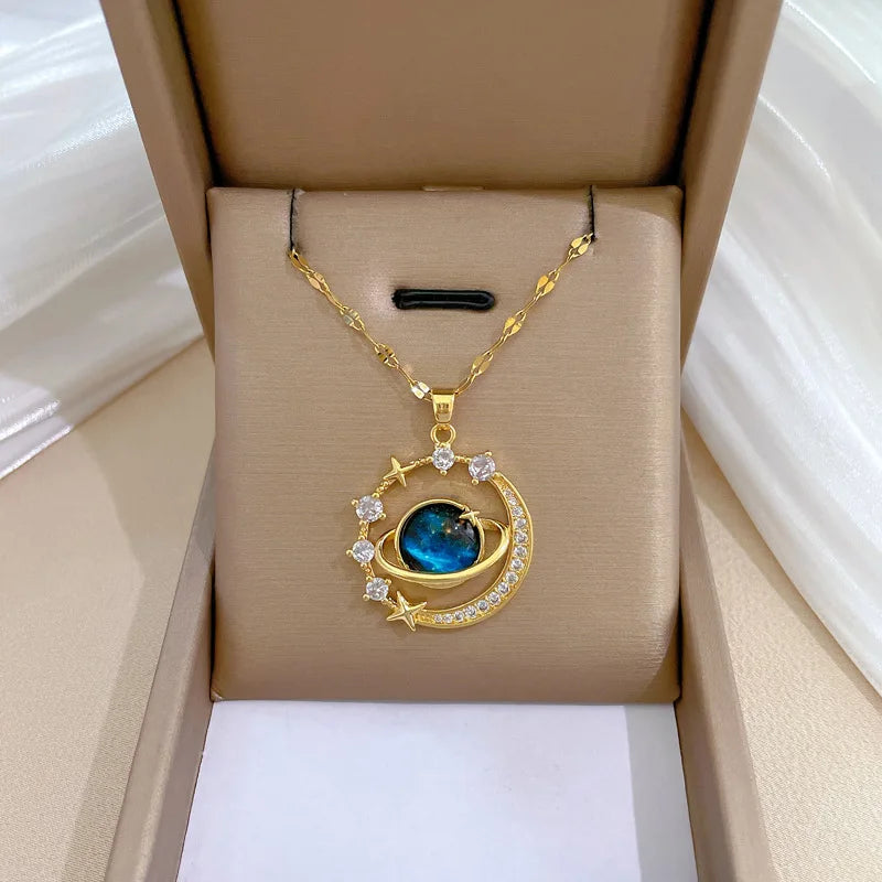 Lumière Charm Necklace — Crystal Pendant Collection