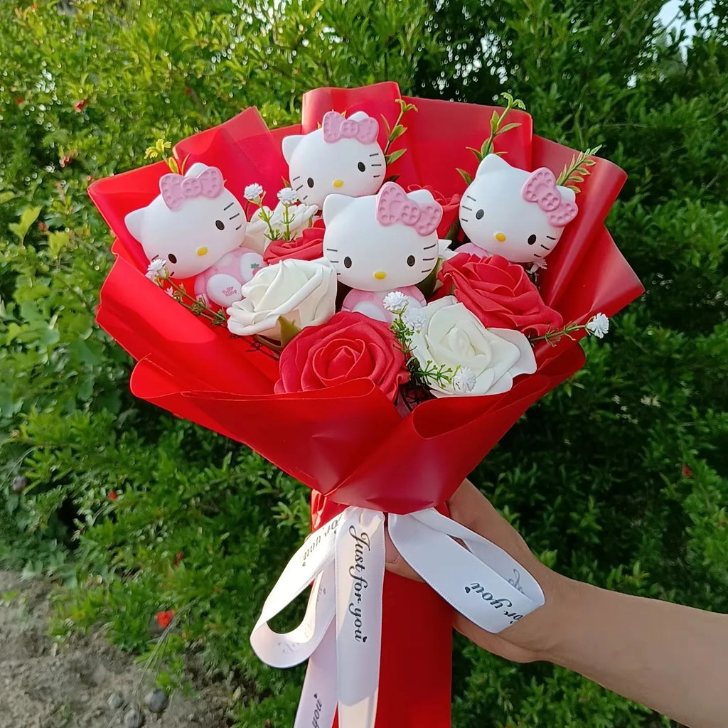 Hello Kitty Plush Rose Bouquet — Kawaii Gift Collection