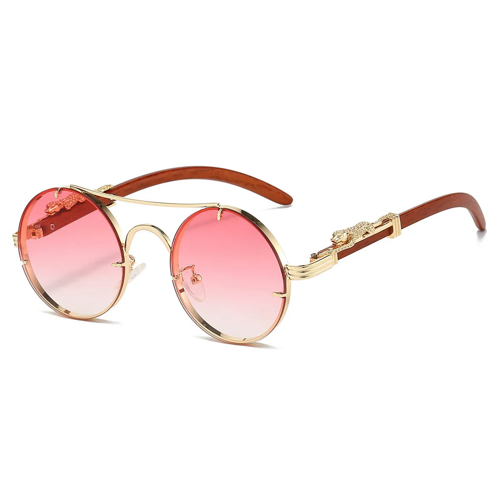 Lumière Round Sunglasses — Double Bridge UV400 Gradient