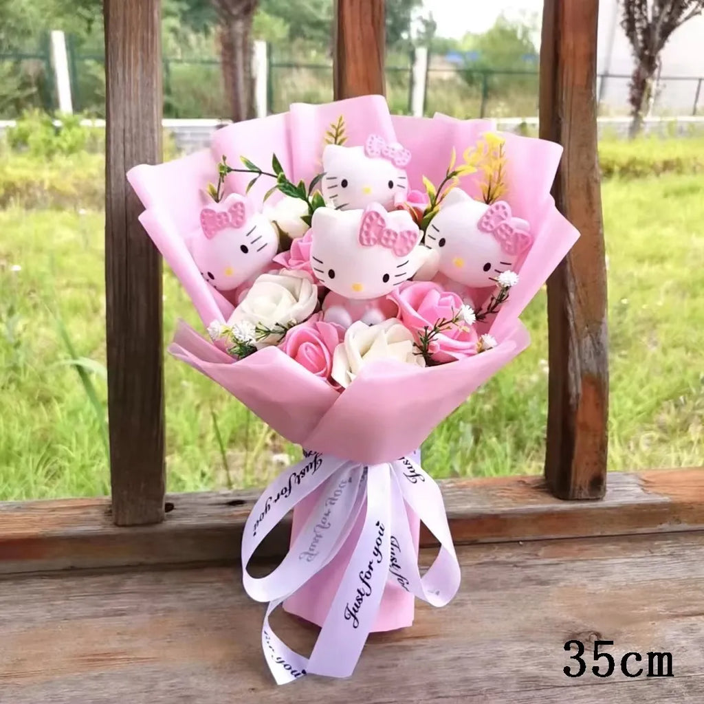 Hello Kitty Plush Rose Bouquet — Kawaii Gift Collection