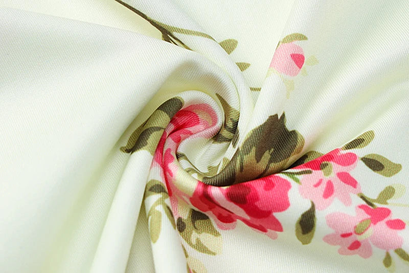 Vintage Floral Backless Maxi Dress