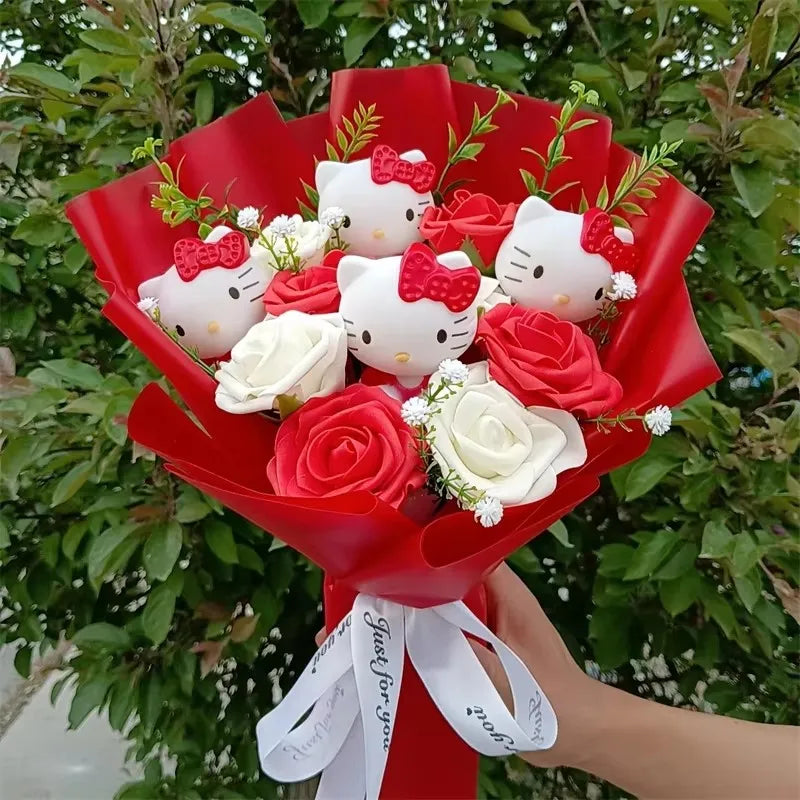 Hello Kitty Plush Rose Bouquet — Kawaii Gift Collection
