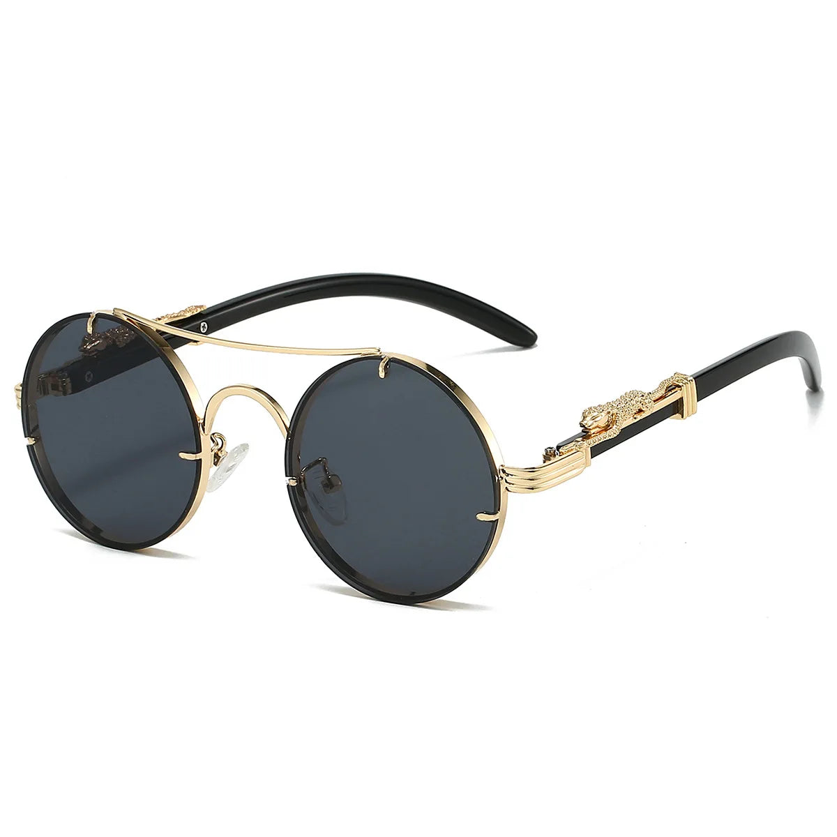 Lumière Round Sunglasses — Double Bridge UV400 Gradient