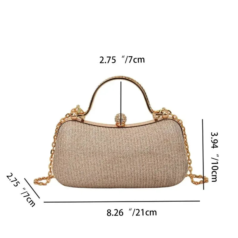 Luxury Vintage Chain Shoulder Bag — Elegant Satchel