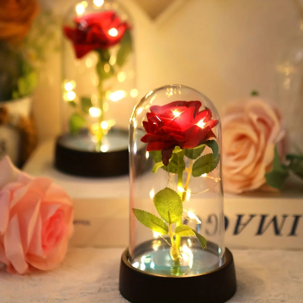 Enchanted Rose Dome — Luminous Eternal Keepsake