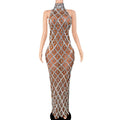 Lumière Rhinestone Mesh Dress — Sparkle Evening Gown