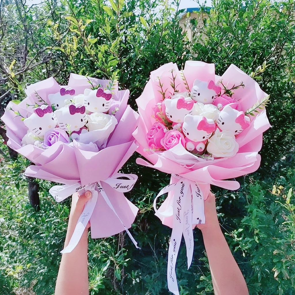 Hello Kitty Plush Rose Bouquet — Kawaii Gift Collection