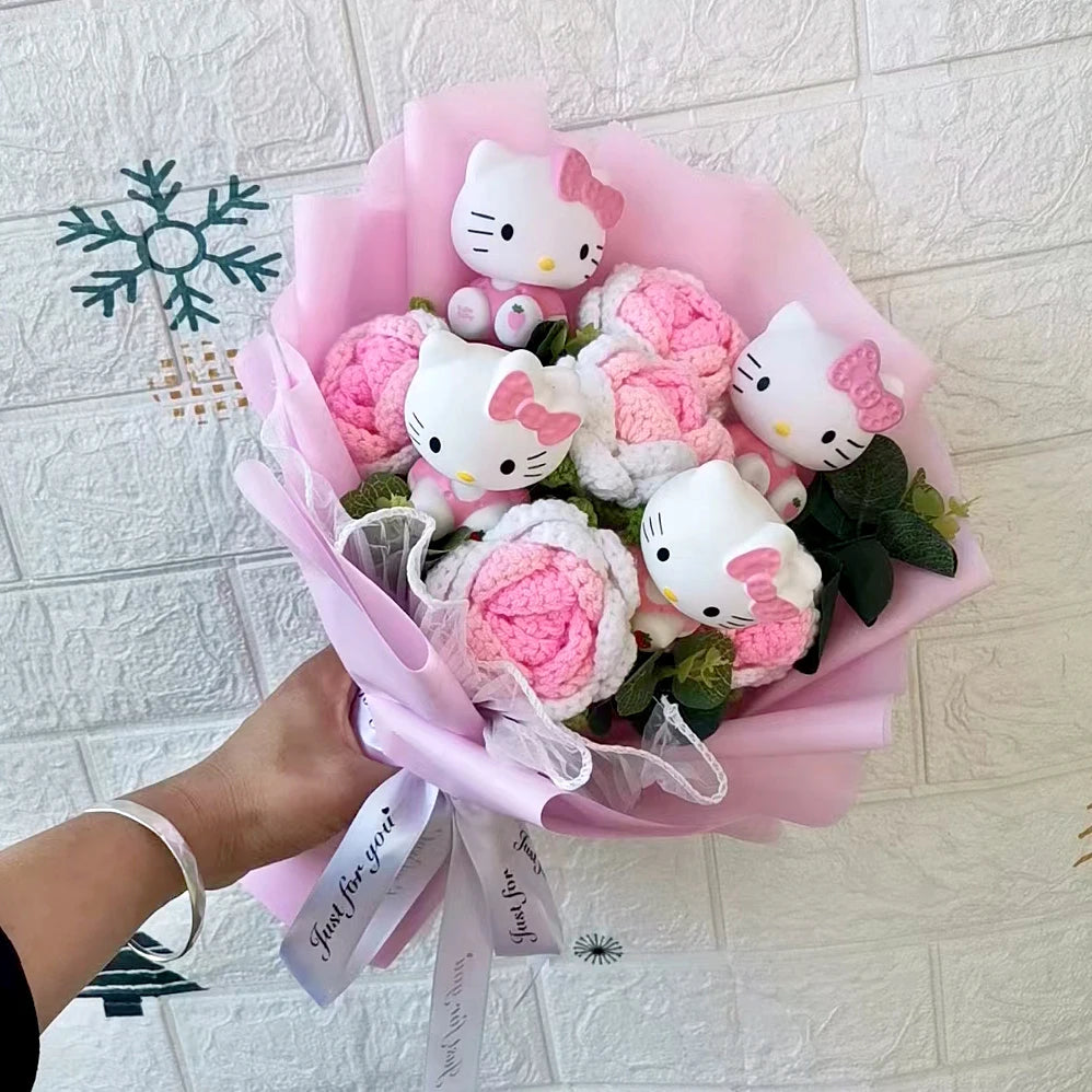 Hello Kitty Plush Rose Bouquet — Kawaii Gift Collection