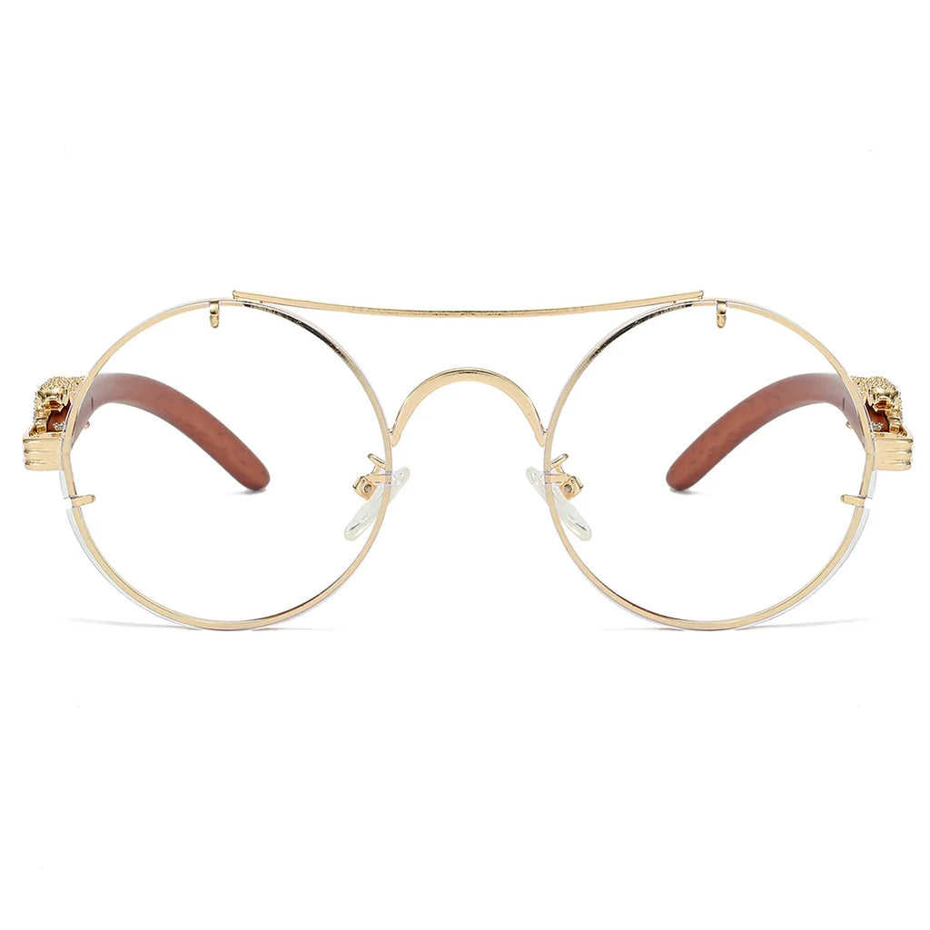 Lumière Round Sunglasses — Double Bridge UV400 Gradient
