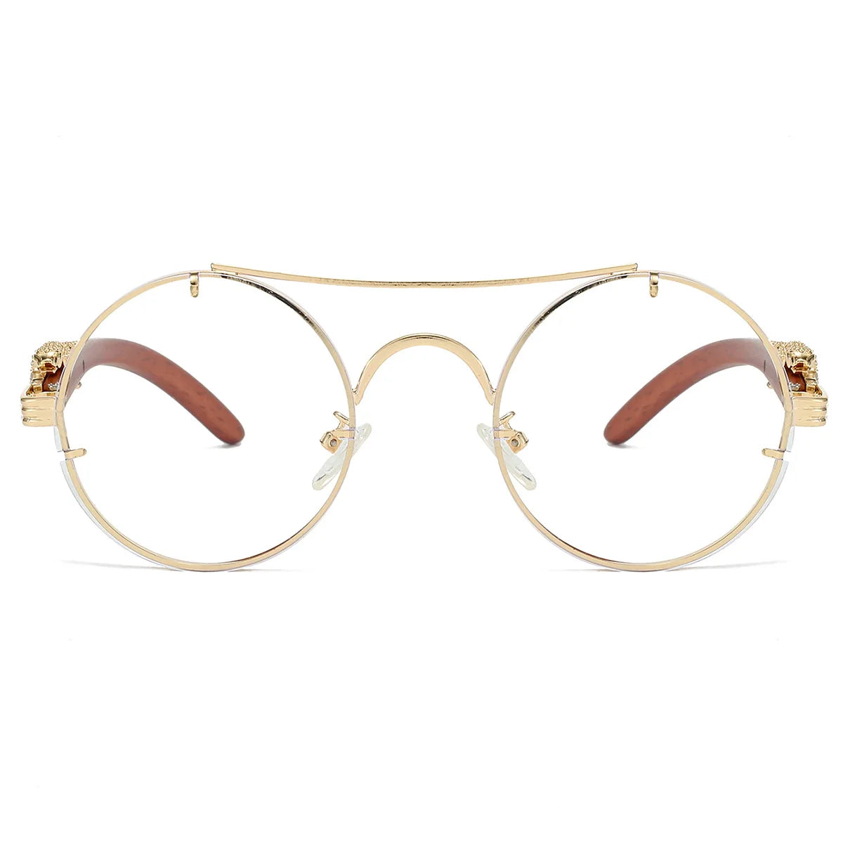 Lumière Round Sunglasses — Double Bridge UV400 Gradient