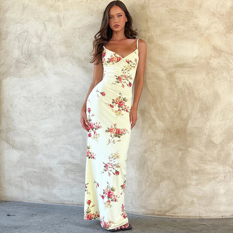 Ouvirende Blomme Ruglose Maxi Rok