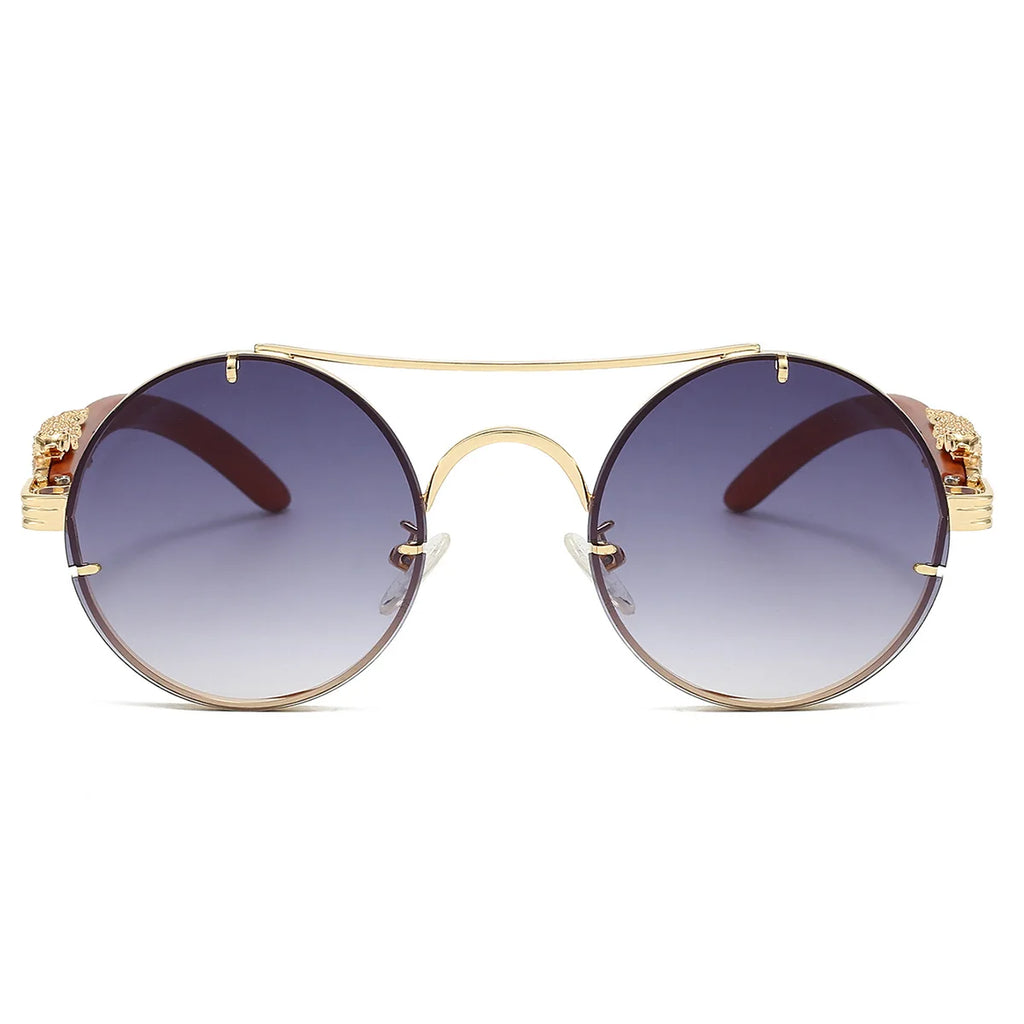 Lumière Round Sunglasses — Double Bridge UV400 Gradient