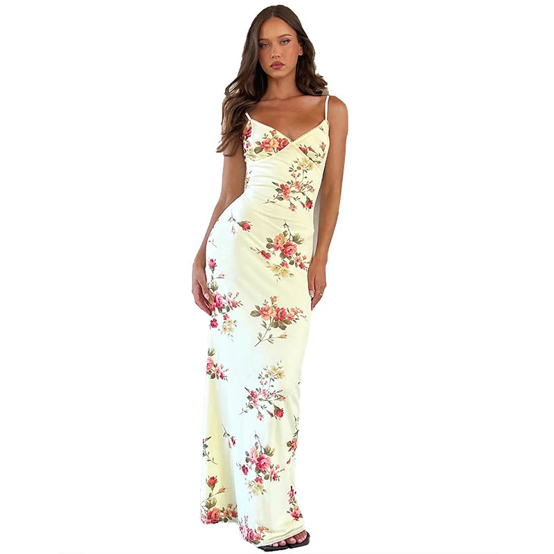 Ouvirende Blomme Ruglose Maxi Rok